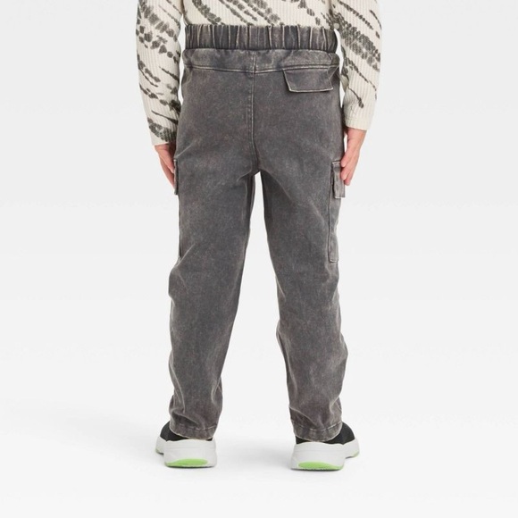 Grayson Mini Boys Twill Cargo Jogger Charcoal Grey Pants - 4t - Picture 3 of 13